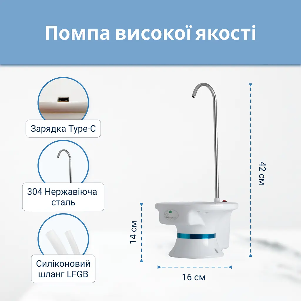 Електрична помпа для води ViO E3 white, біла - фото 8