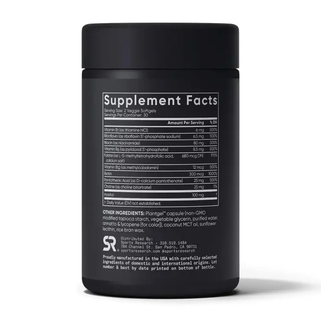 Витамины Sport Research Vitamin B-Complex 60 softgels (1086-2023-10-4011) - фото 2