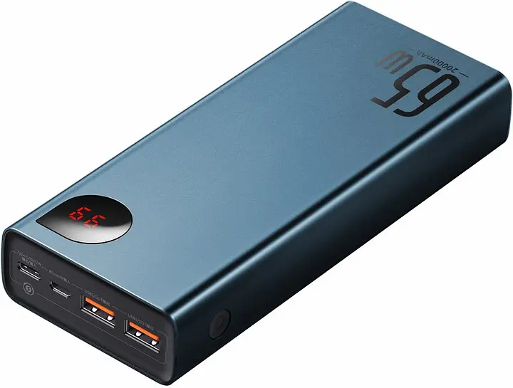 Повербанк Baseus Adaman, 20000 mAh, 65W, Blue, Power Delivery (PD) (PPIMDA-D03/PPIMDA-D01) - фото 5