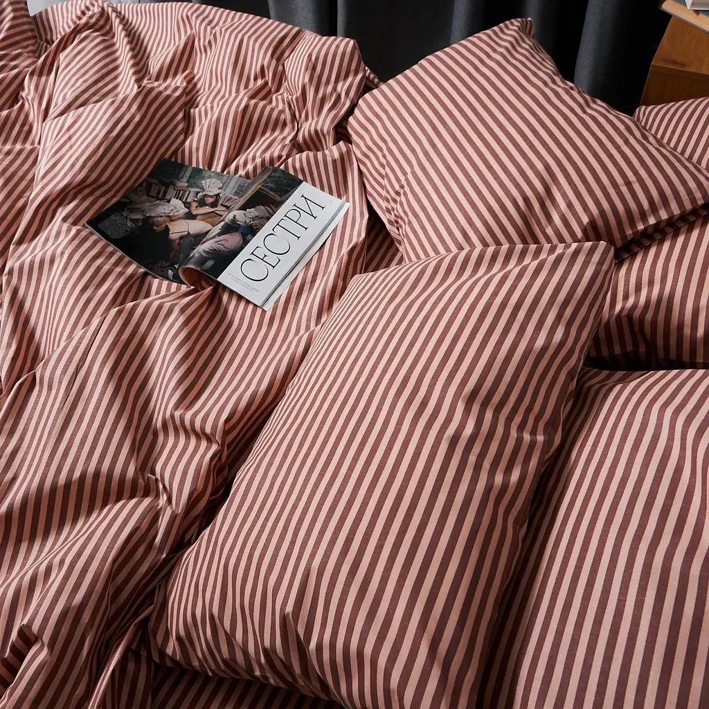 Комплект постельного белья Moon&Star Бязь Gold Люкс Autumn Stripes Семейный 160х220х2 наволочки 2х50х70 - фото 2