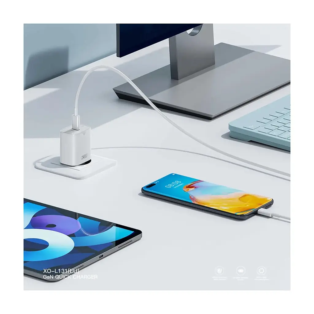 Зарядний пристрій XO USB-C PD30W white (L131.white) - фото 5