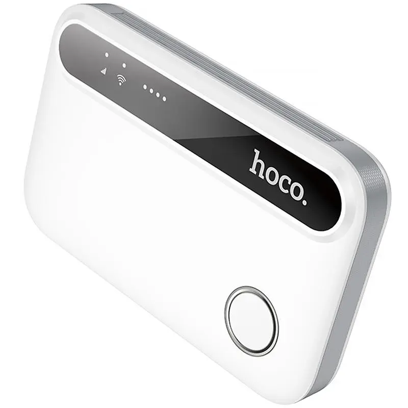 Портативний модем WiFi роутер Hoco HI41 150Mbps (Micro SIM) 2100 mAh White - фото 3