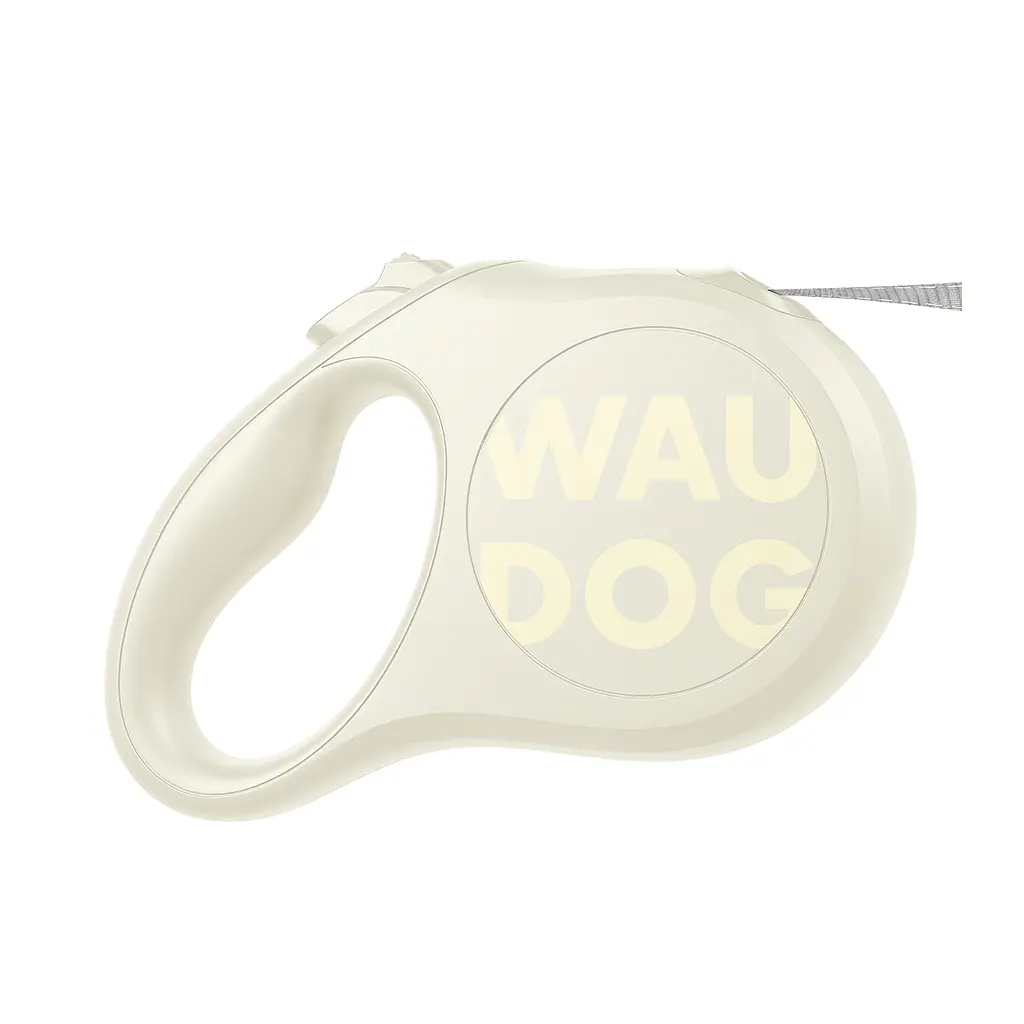 Повідець для собак WAUDOG R-leash Monochrome White M до 25 кг, 5 м, світловідбивна стрічка (816315) - фото 2