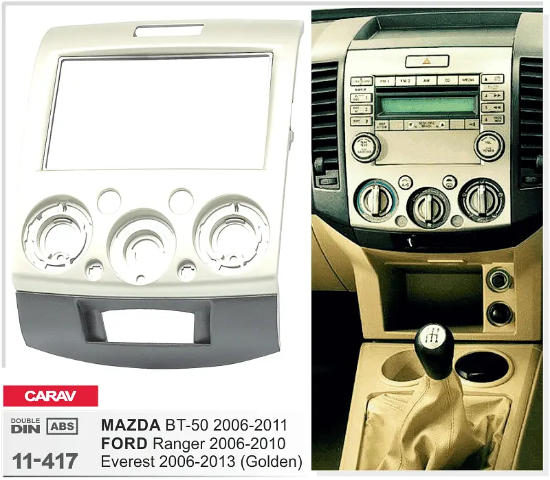 Переходная рамка Ford Ranger, Everest, Mazda BT-50 Carav 11-417 - фото 4