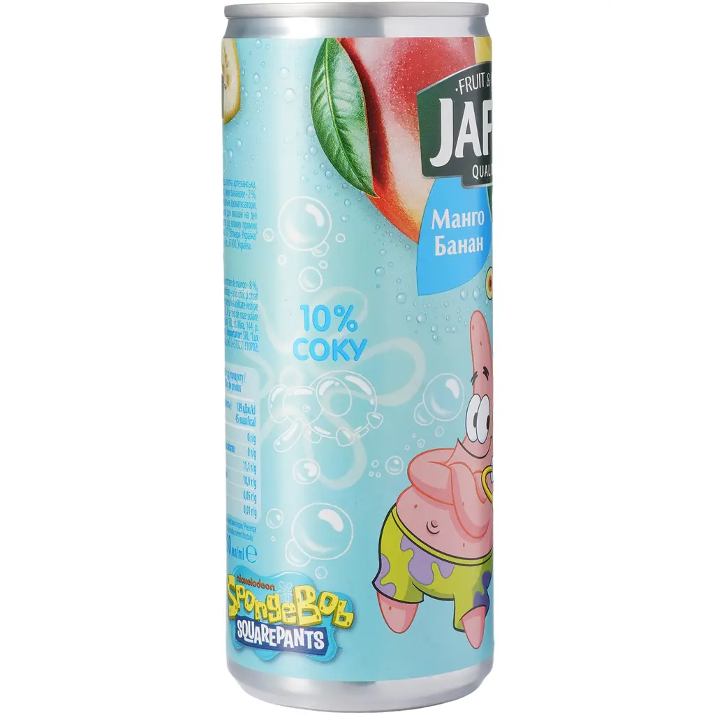 Напій газований Jaffa Sparkling Can манго, банан 0.25 л - фото 3