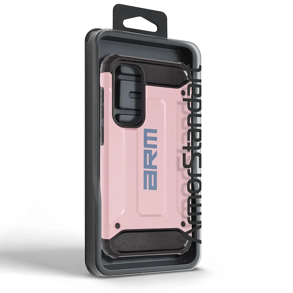 Чехол для Samsung Galaxy S23 FE 5G (SM-S711), Panzer, розовый, противоударный, бронированный, милитари, панель-накладка, защита всего корпуса, защита дисплея и камеры, термополиуретан (TPU) + поликарбонат (PC), ArmorStandart (ARM73704) - фото 7