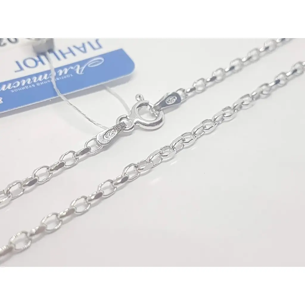 Серебряная цепочка Аметист Якорное 39025РОВ 55 - фото 4