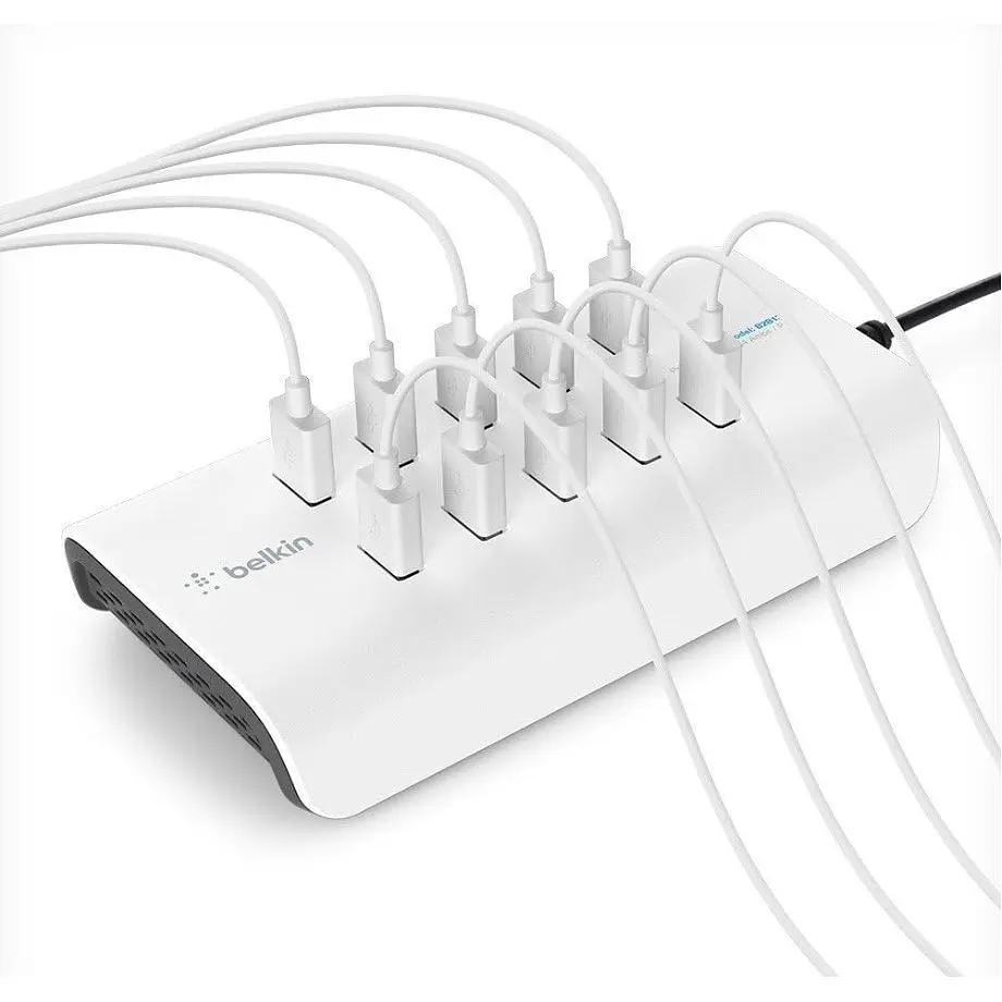 Станция для зарядки Belkin Charger RockStar 10 PORT USB-A 2.4 Amp, 120W - фото 4
