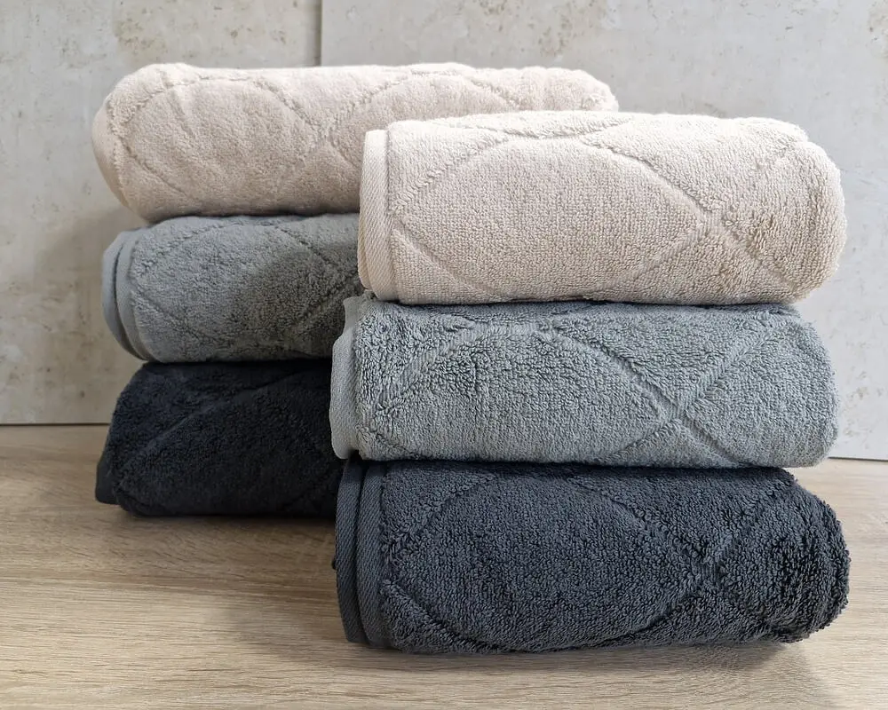 Набір турецьких махрових рушників Cestepe MicroCotton Premium 3 штуки 50x90 + 3 штуки 70х140 Voli 2 щільність 600 г/м2 - фото 4