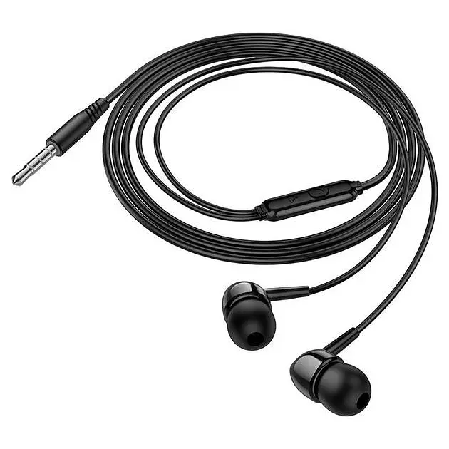 Проводные вакуумные наушники Hoco M99 Celestial universal earphones with microphone, 3.5mm, 1.2m, black - фото 2