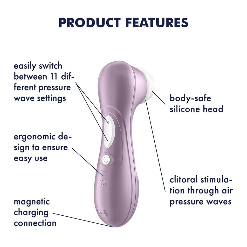 Вакуумний кліторальний стимулятор з вібрацією Satisfyer Pro 2 фіолетовий - фото 9