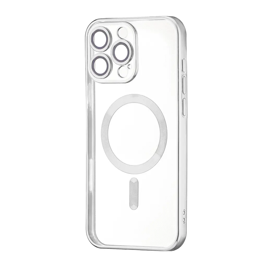 Чохол Ductil Metallic Edge with MagSafe (Protected Camera & Lens) iPhone 16 Pro Max Silver