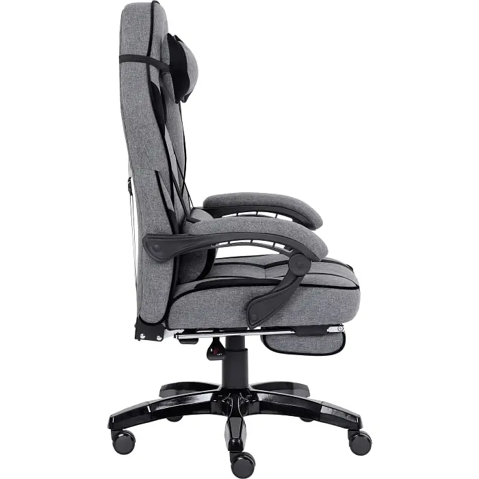 Геймерське крісло GT Racer сіре з чорним (X-2749-1 Fabric Gray/Black Suede) - фото 6