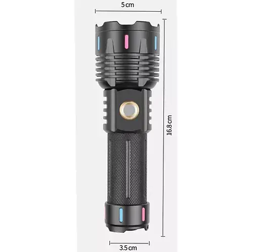 Ручной мощный фонарь PLD G25-TG zoom + Type-C + Power Bank 1х26650 (3хААА) 5 режимов - фото 4