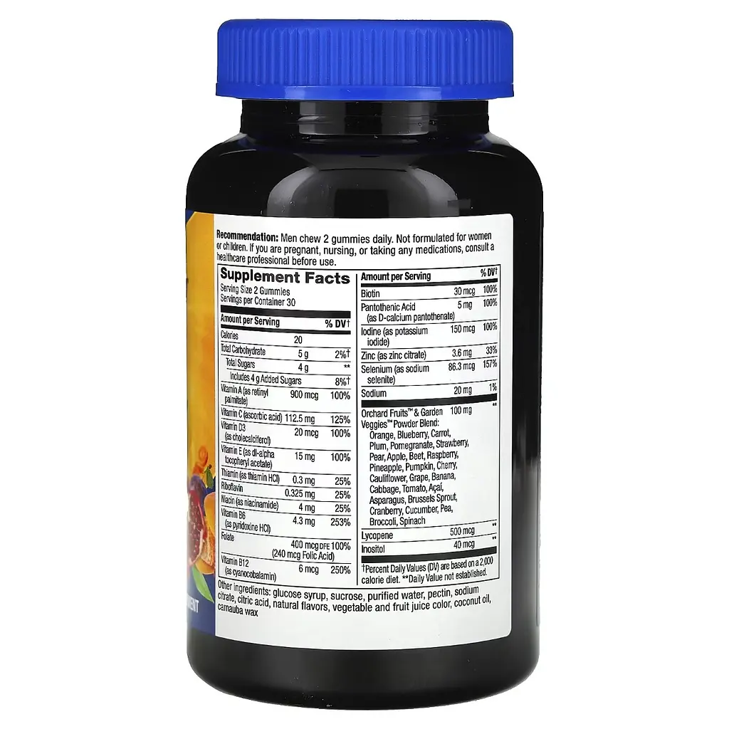 Вітамінно-мінеральний комплекс для чоловіків Nature's Way Alive! Men's Gummy Multivitamin зі смаком фруктів 60 жувальних таблеток - фото 2