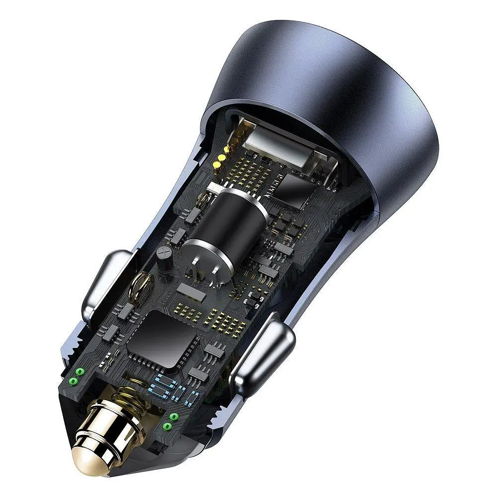 Автомобильный зарядный 40 ватт 2 порта Baseus Golden Contactor Pro CCJD-A0G - фото 3