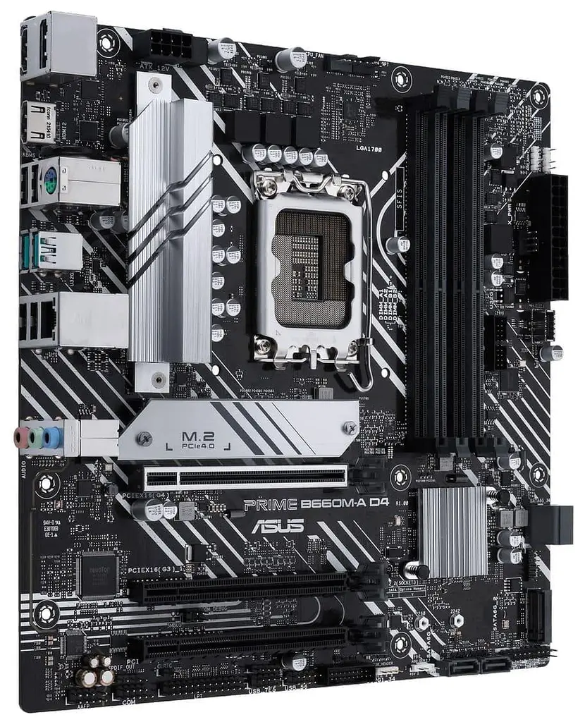 Материнская плата ASUS PRIME B660M-A D4 (PRIME B660M-A D4) (Socket 1700, Intel B660, Micro-ATX) Б/у - фото 2