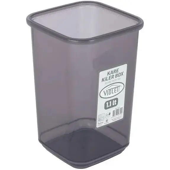 Контейнер для сыпучих продуктов Violet House 1.1 л черный (0310 Transparent Black) - фото 3