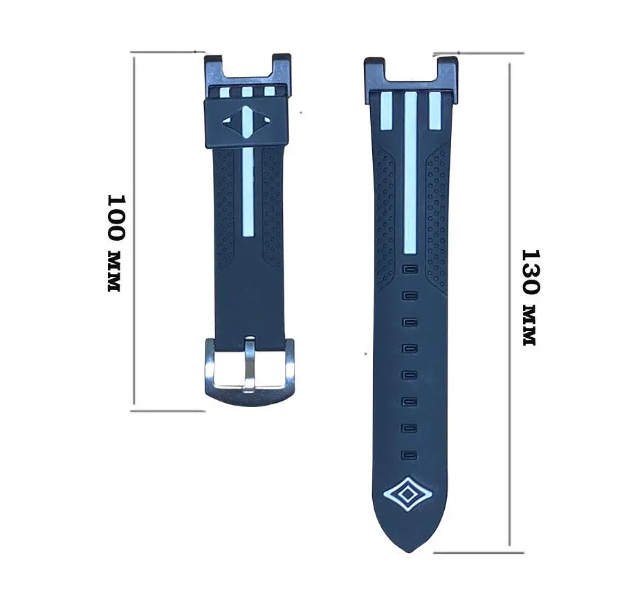 Силиконовый ремешок Primolux Dart для часов Xiaomi Amazfit T-Rex (A1918)/T-Rex Pro (A2013) Black White - фото 5