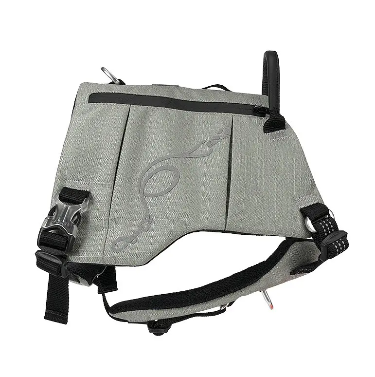 Шлейка для собак Truelove TLB2251 світловідбивна, з водонепроникної тканини Cordura, регульована Сірий, XL - фото 2