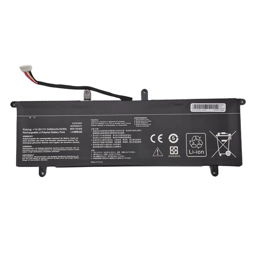 Акумулятор C41N1901 для Asus ZenBook DUO UX481F UX481FA UX481FL (14.8V 3400 mAh) - фото 2