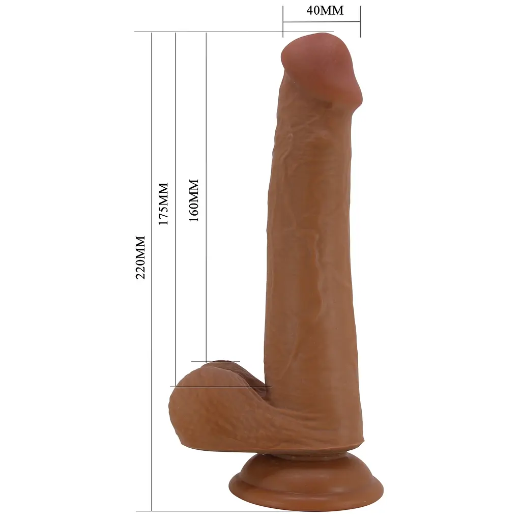 Фалоімітатор з мошонкою PRETTY LOVE TALLEN 8.7(220mm) Sliding Skin Series TPR, Suction base PRETTY LOVE BW-008117LP 102656 - фото 6