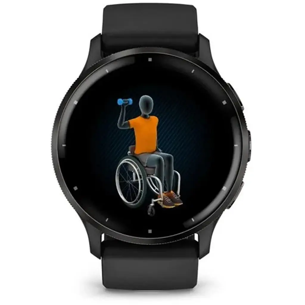Смарт-годинник Garmin Venu 3 Slate Stainless Steel Bezel with Black Case and Silicone Band (010-02784-51) - фото 6