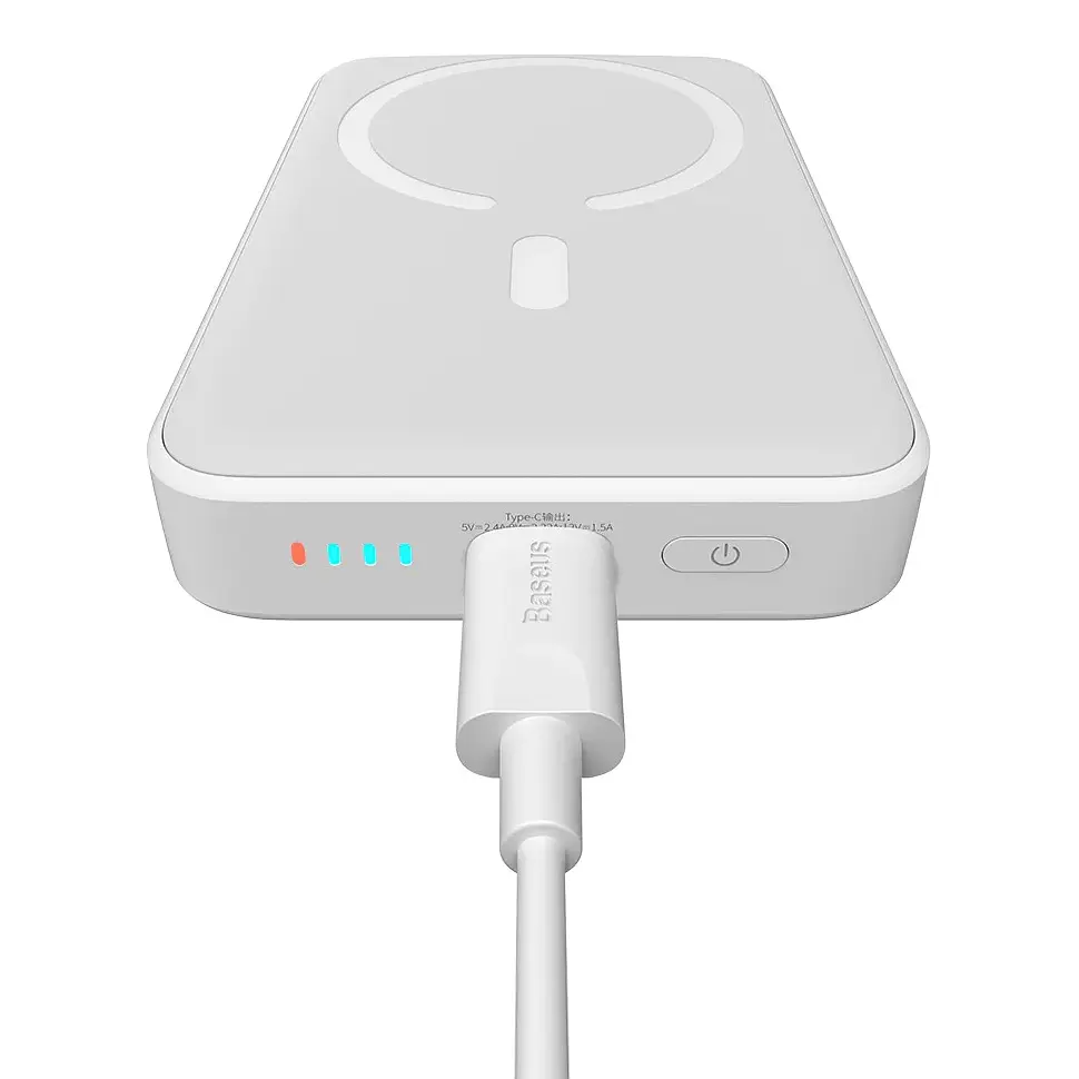 Зовнішній MagSafe акумулятор Baseus Power Bank 10000mAh 20W White - фото 3