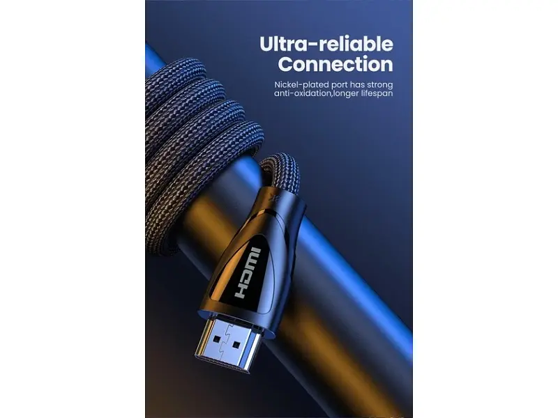 Кабель UGREEN HD140 HDMI Cable with Braided 1m Black (80401) - фото 3