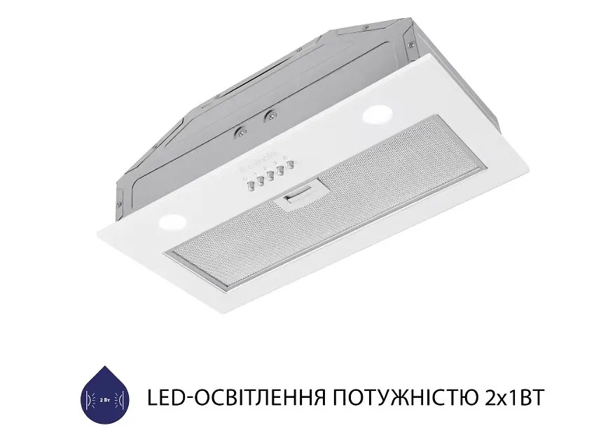 Витяжка Minola HBI 5262 WH GLASS 700 LED (повновбудована) - фото 3