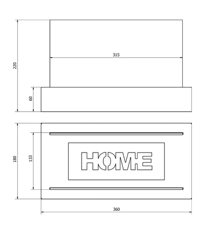 Біокамін GMT Home 360x220x180 BLACK - фото 4