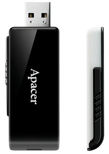 Flash Drive Apacer AH350 128GB USB 3.2 (AP128GAH350B-1) Black (6986626) - фото 2