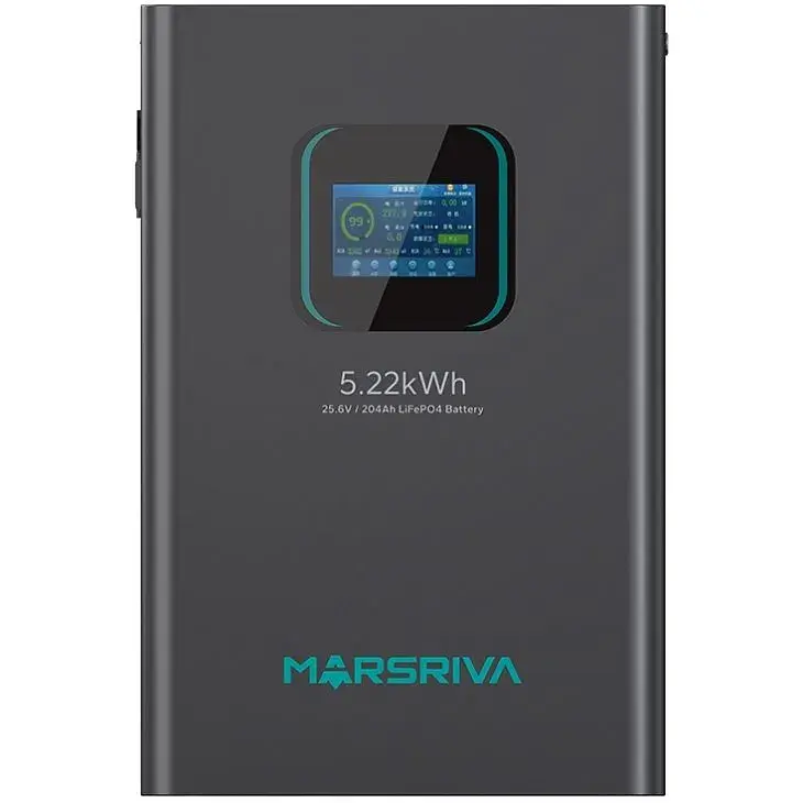 Акумуляторна батарея Marsriva LiFePO4, 25.6V/204Ah, 5.22KWH, настінний (MR-LFP24-200-WMD)