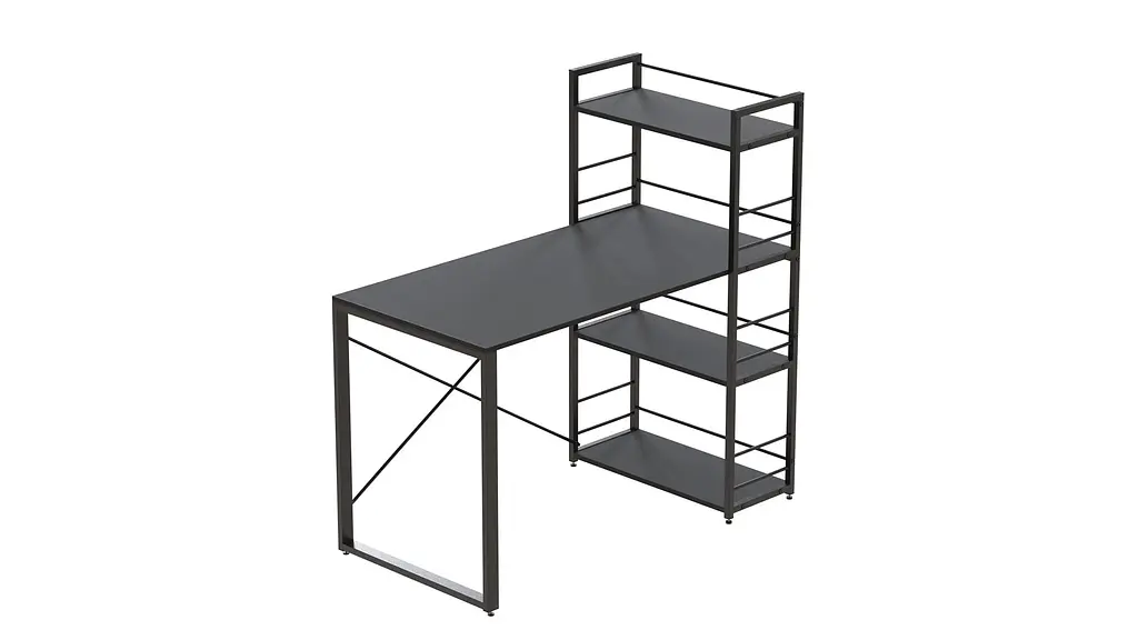 Письмовий стіл Ferrum-decor Серії Конект з етажеркою 75x120x60 чорний ДСП Сосна Кембра 16мм (FRD-104224) - фото 6