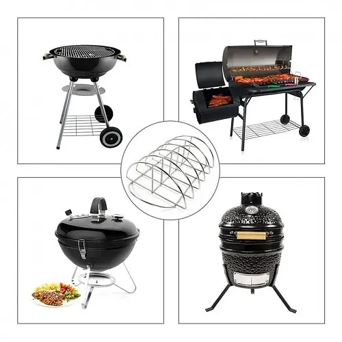 Стойка для ребер Grilli нержавеющая сталь 385x25x12см (777127) - фото 2