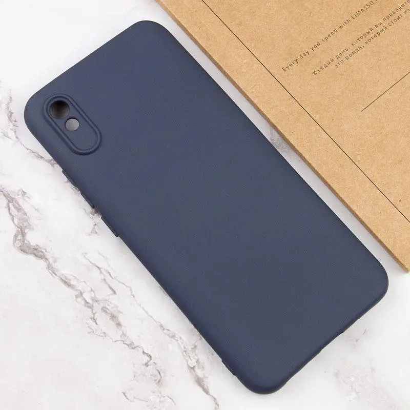 Чохол TPU GETMAN Liquid Silk Full Camera для Xiaomi Redmi 9A Синій / Midnight Blue - фото 3