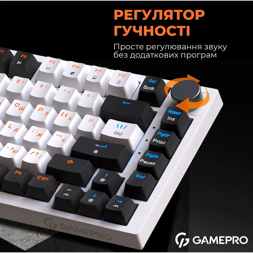 Клавиатура GamePro Red с Hot-Swap RGB White проводная механическая (MK160W) - фото 7