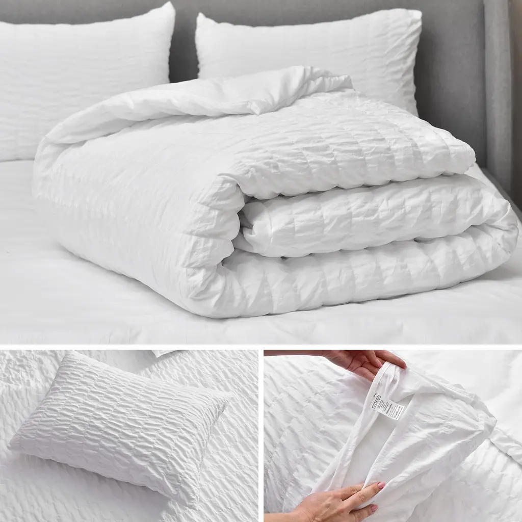 Комплект постільної білизни Ideia Cloud Dream євро (8-36029_білий) - фото 4