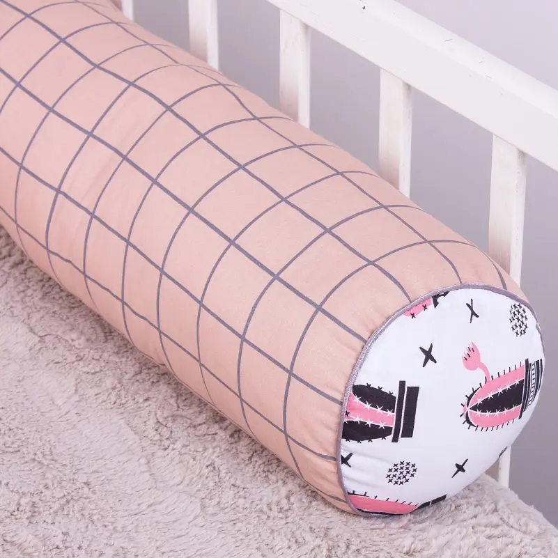 Защитные валики-бортики MirSon Kids Time 18-0004 Pink Cactus, розовые, 2 шт. - фото 4