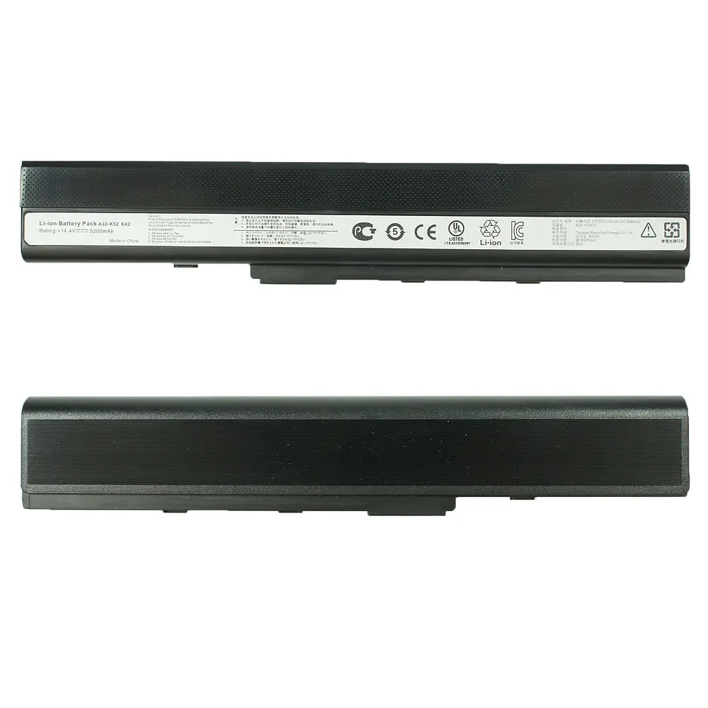 Акумулятор Asus A32-K52/14.4V (A40, A42, A52, A62, B53, F85, F86, K42, K52, K62, N82, P42, P52, P62, P82, X42, X52, X67) 14.4V 5200 mAh Black - фото 2