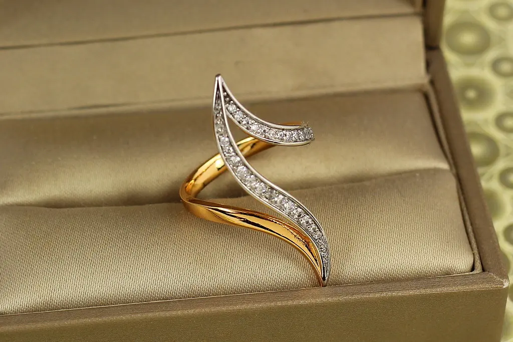 Кільце Xuping Jewelry перстень лілія з родієм р 17 золотисте - фото 2