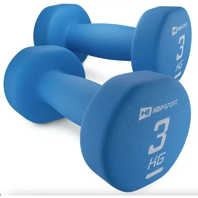 Гантели для фитнеса неопреновые круглые Hop-Sport HS-V030DR 2x3кг синие - фото 3