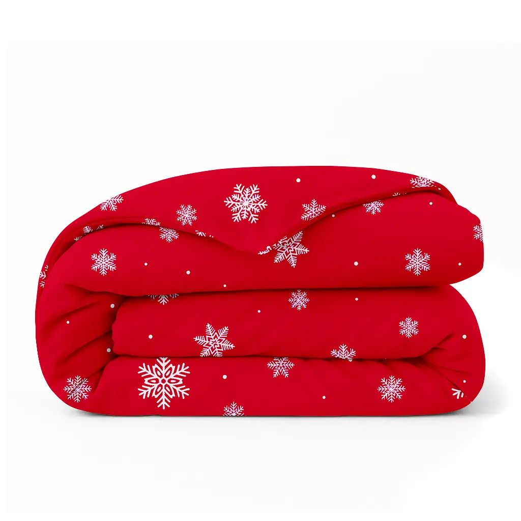 Дитяча постільна білизна фланель в ліжечко SNOWFLAKES CRANBERRY CS3 COSAS (4822052477052) - фото 3
