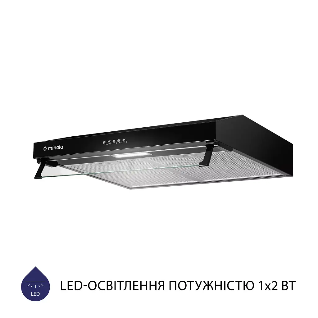 Витяжка плоска Minola HPL 614 BL - фото 3