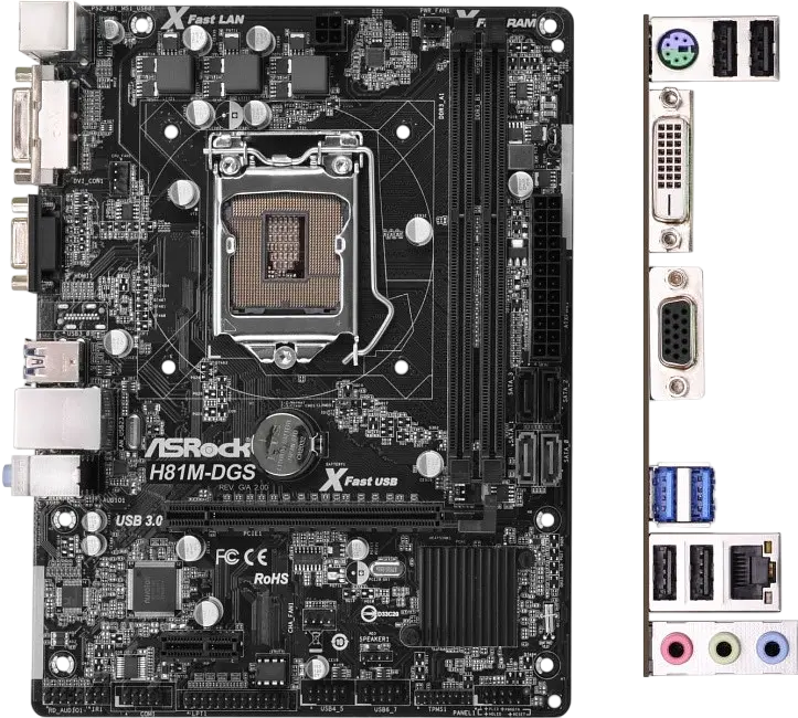 Материнська плата ASRock H81M-DGS LGA 1150 (H81M-DGS) Б/В - фото 2