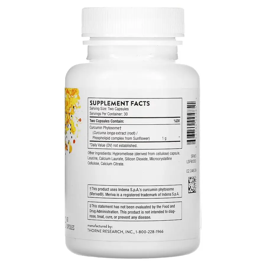Куркумин Thorne Curcumin Phytosome 1000 mg, 60 капсул - фото 2