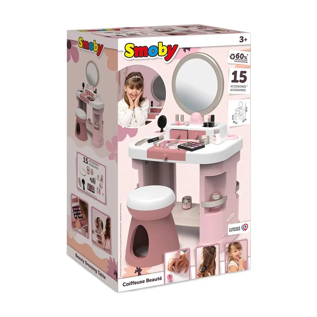 Игровой набор Smoby Бьюти столик. Стилист с набором косметики, 15 аксессуаров (7600320257) - фото 6