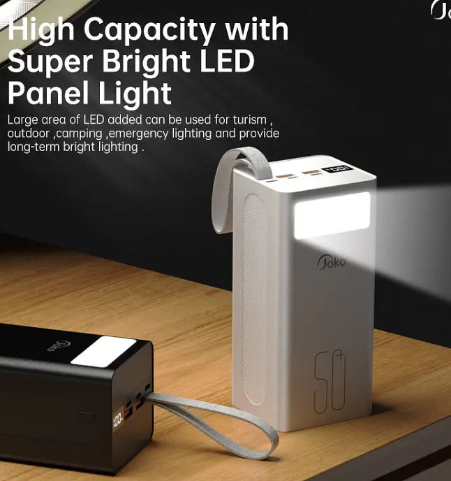 Аккумулятор портативный - внешняя батарея Joko J10 50000 mAh PD 20W QC 3.0 18W черная - фото 2