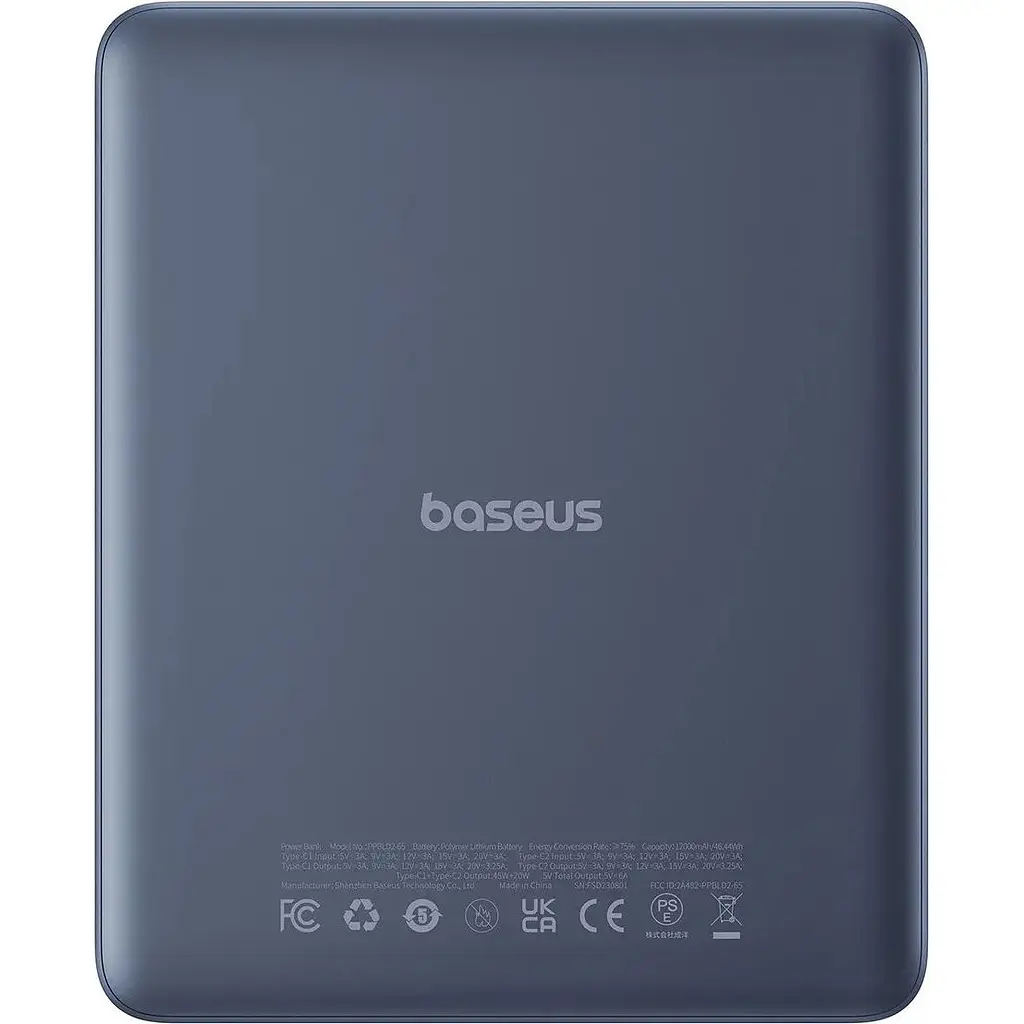 Портативный аккумулятор Baseus Blade2 Intelligent Edition 65W 12000mAh blue (P10063801323-00) - фото 2