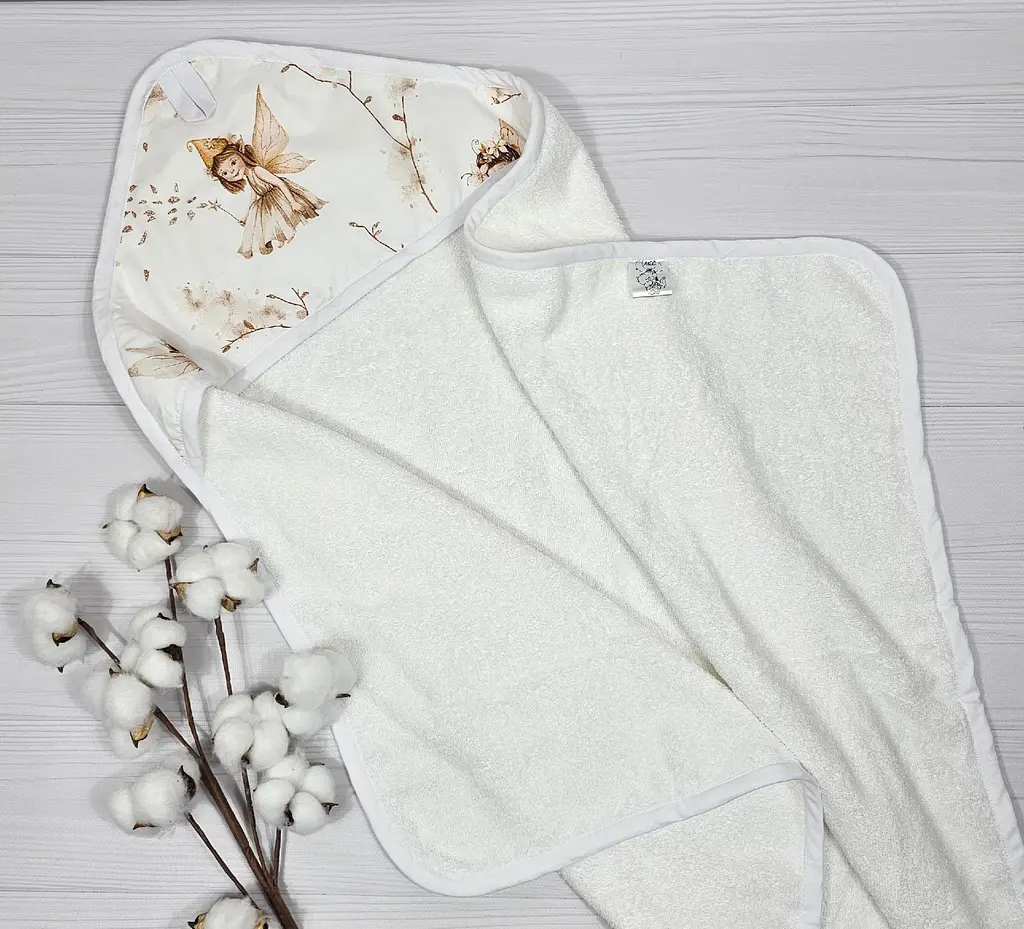 Дитячий рушничок-куточок 80х80 a.l.babybox Феї Білий - фото 4